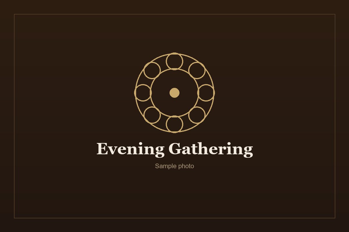 Evening community gathering